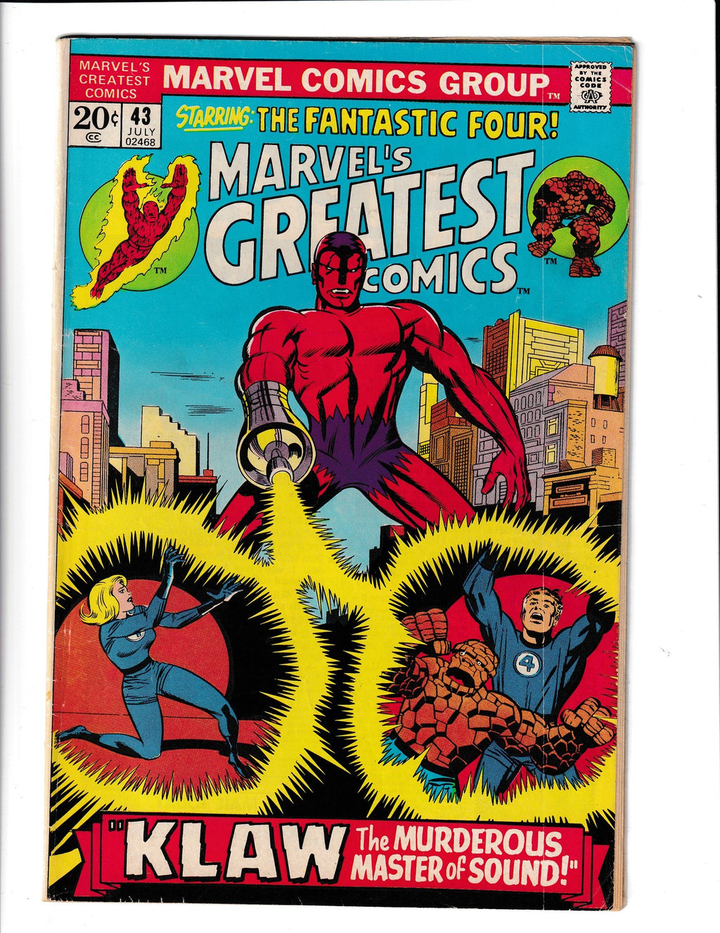 Marvel's Greatest Comics #43 (1973) Fantastic Four Marvel Comics