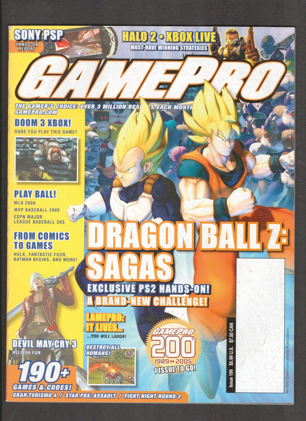Game Pro #199 (2005) April - Dragonball Z  Comics