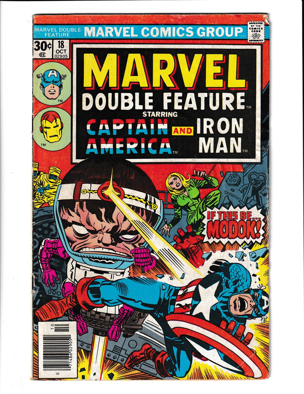 Marvel Double Feature #18 (1976) Captain America and Iron Man Marvel Comics