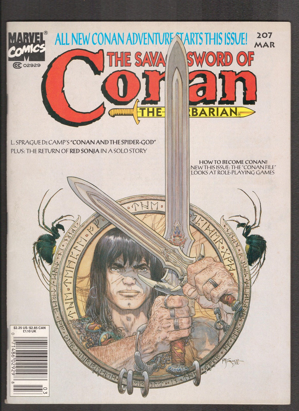 Savage Sword of Conan #207 (1993) Mike Kaluta Magazine Curtis Comics
