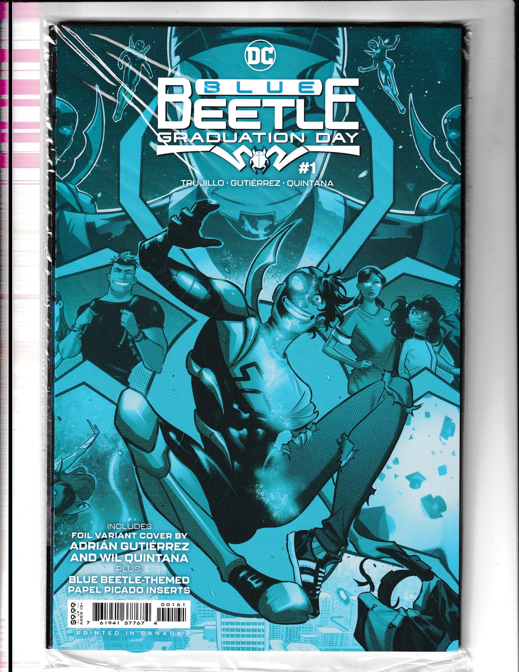 Blue Beetle Graduation Day #1F (2023) Gutierrez Virgin Foil Card Stock DC Comics
