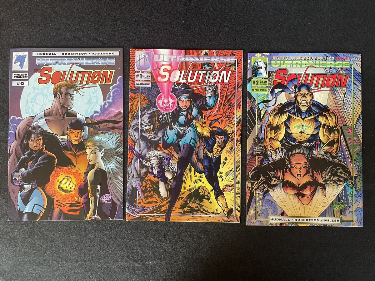 Ultraverse: Solution 0-2 (1993) 3 Book Run - Malibu Comics