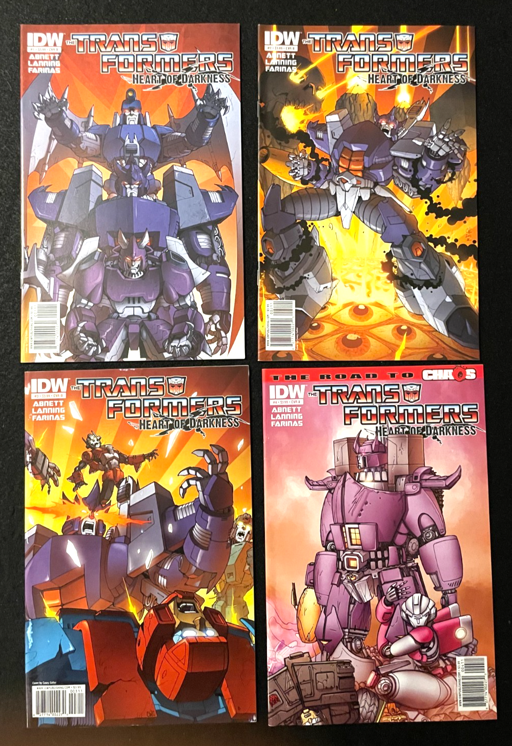 Transformers: Heart of Darkness - Complete Set of 4 #1-4 (2011) IDW