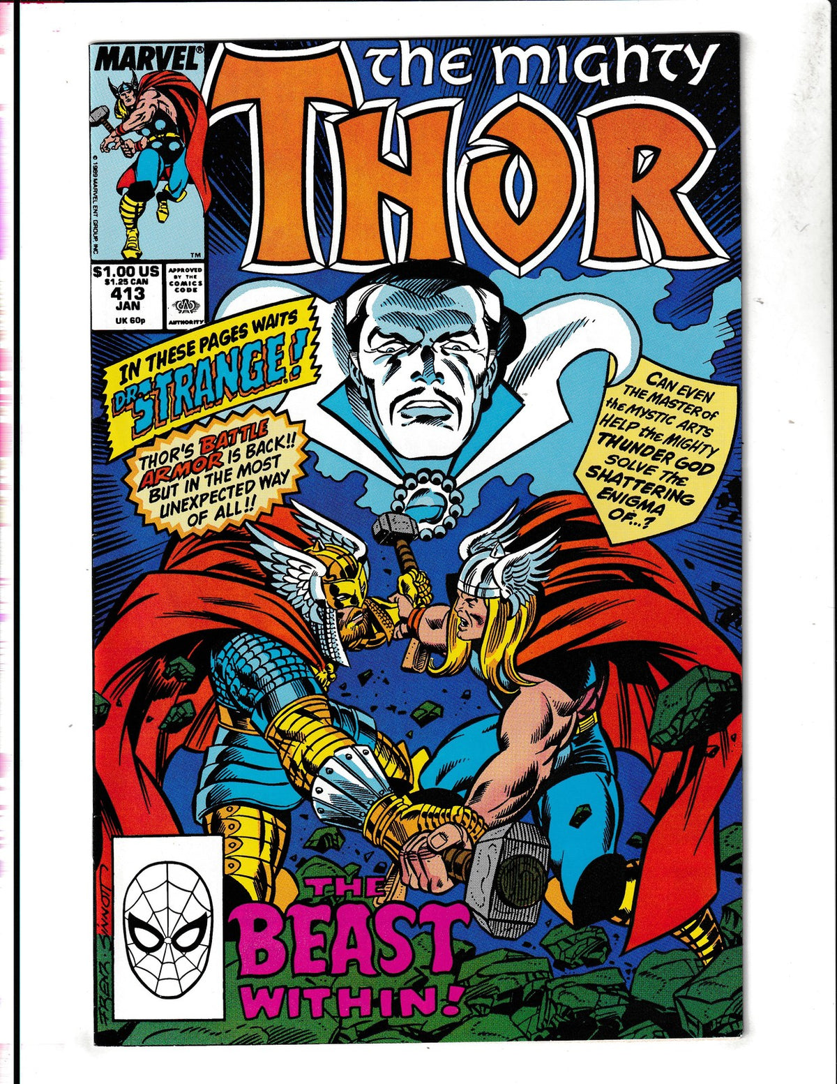 Thor #413 (1990) Doctor Strange App Marvel Comics
