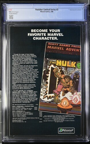 Punisher #3 CGC 9.0 (1986) Mike Zeck Graded Marvel Comics