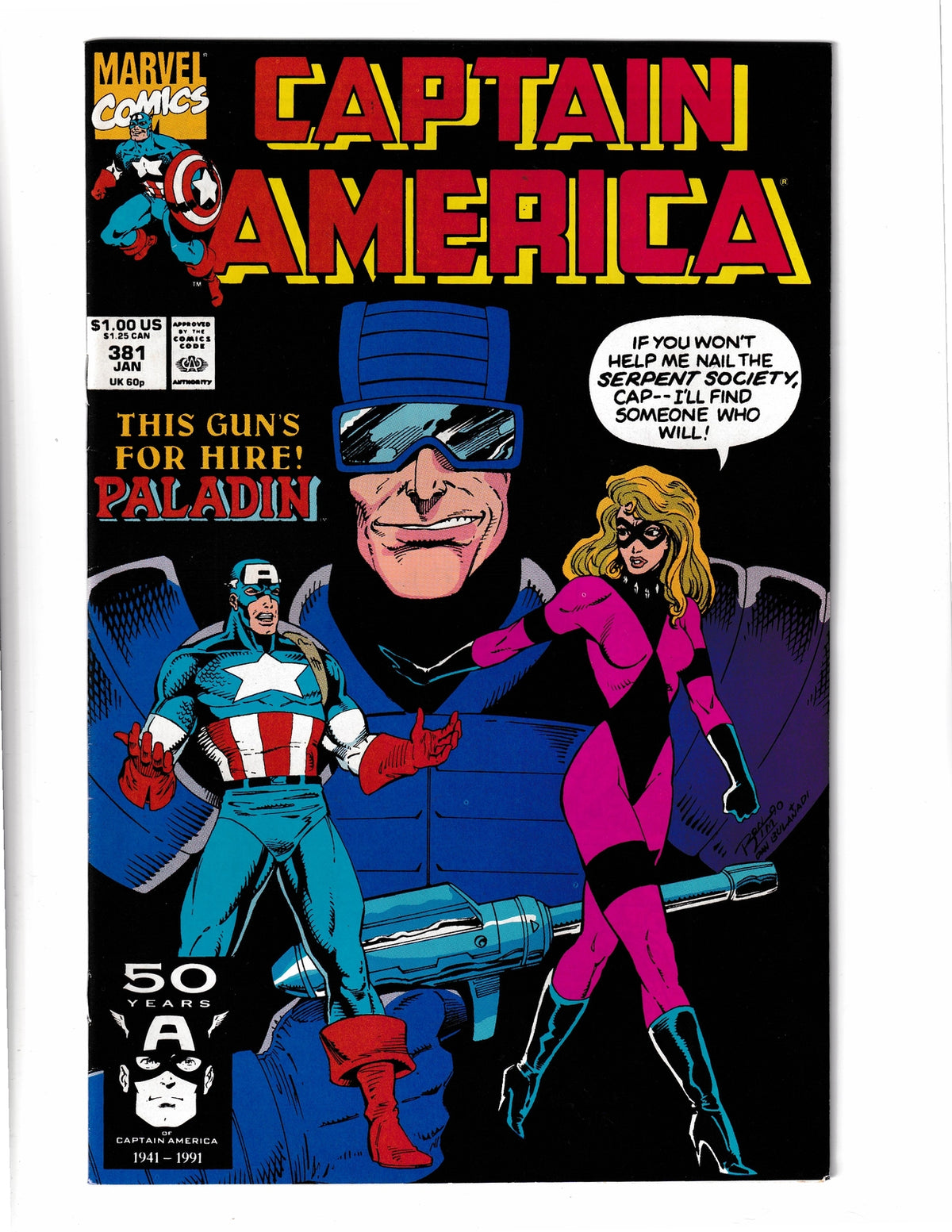 Captain America #381 (1991) HIGHER GRADE Marvel Comics