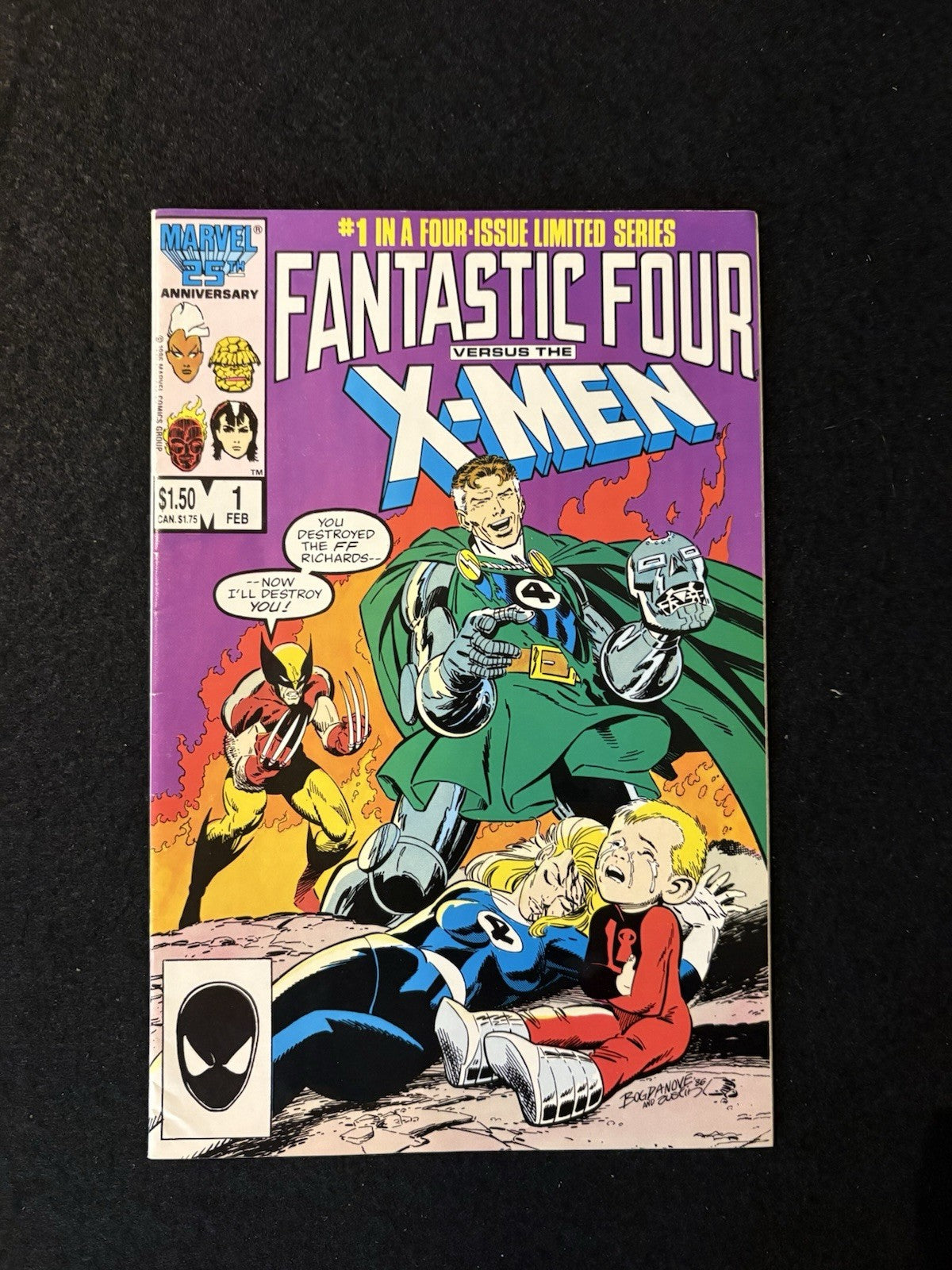 Fantastic Four Versus the X-Men #1-4 (1987) Complete Mini-Series Marvel Comics