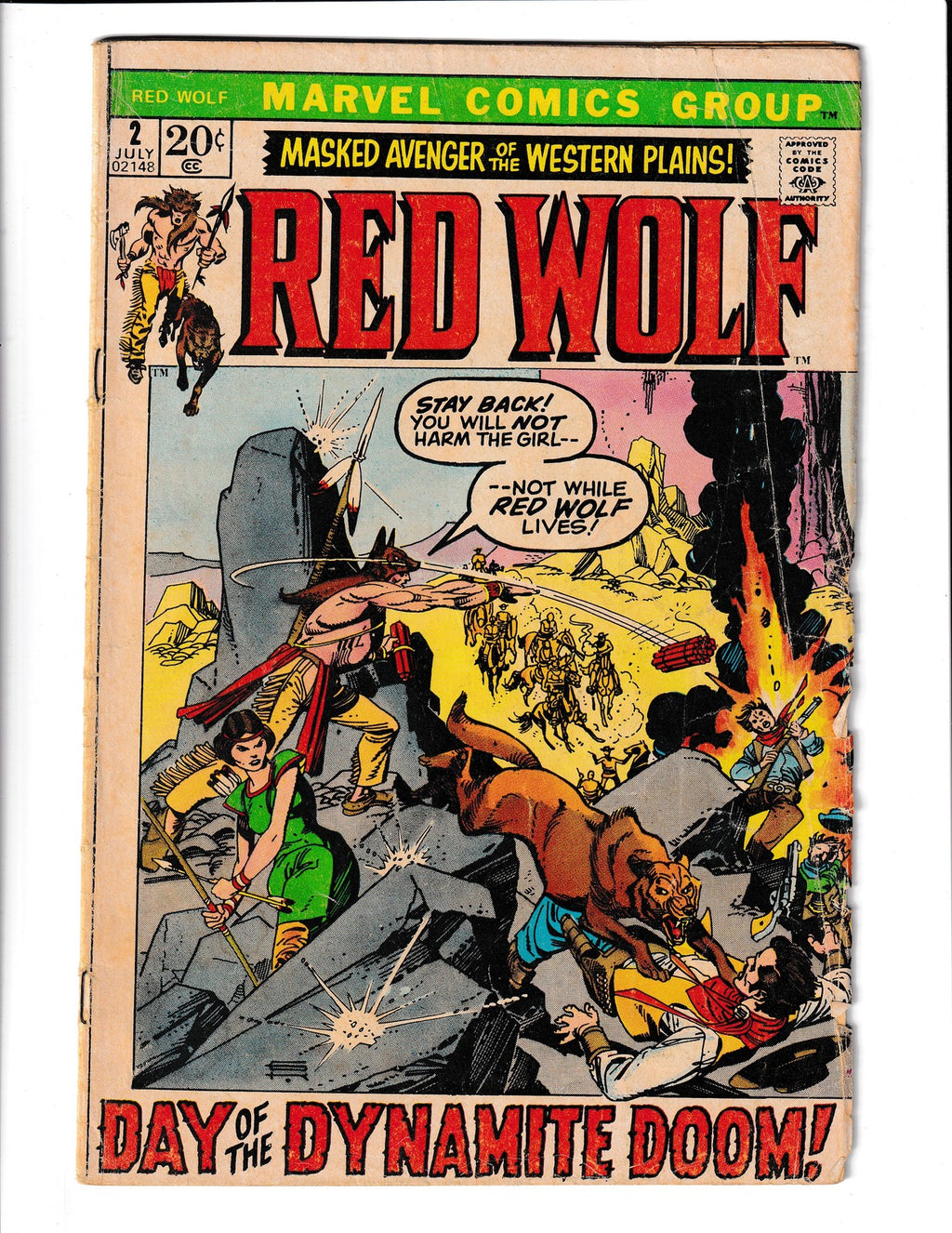 Red Wolf #2 (1972) Gil Kane, Roy Thomas Marvel Comics
