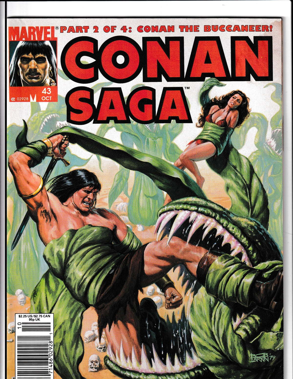 Conan Saga #43 (1990) Newsstand edition Marvel Comics