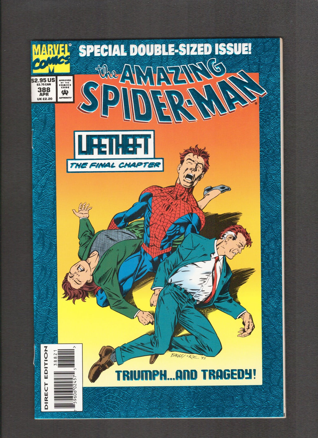 Amazing Spider-Man #388 (1994) Blue Foil Double-Sized Marvel Comics