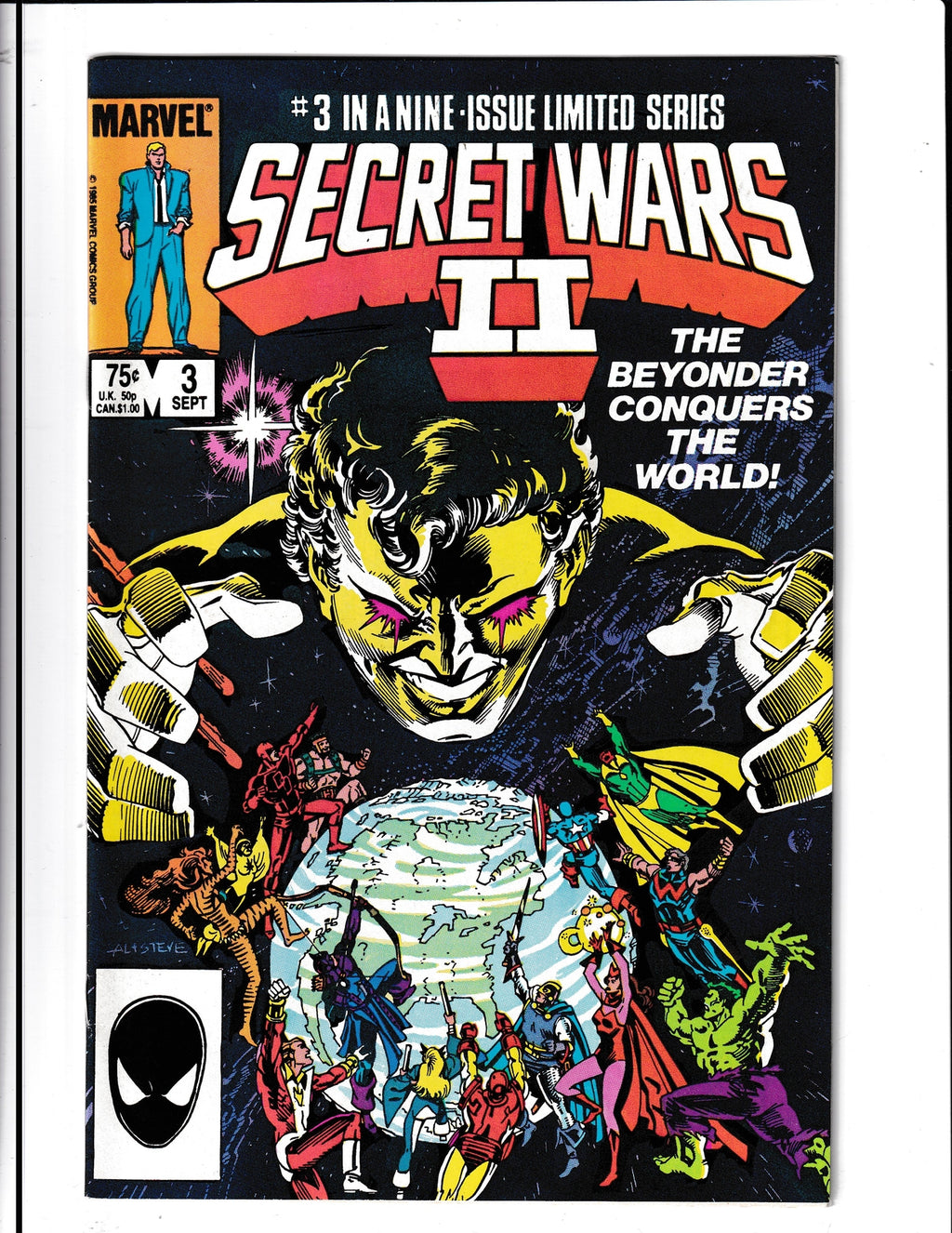 Secret Wars II #3 (1985) 1st Appearance of Beyonder in human form Marvel Comics