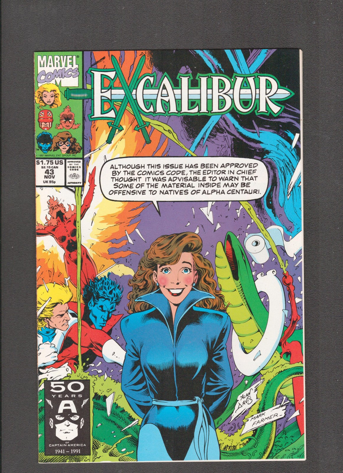 Excalibur #43 (1991) Mark Farmer, Alan Davis Marvel Comics