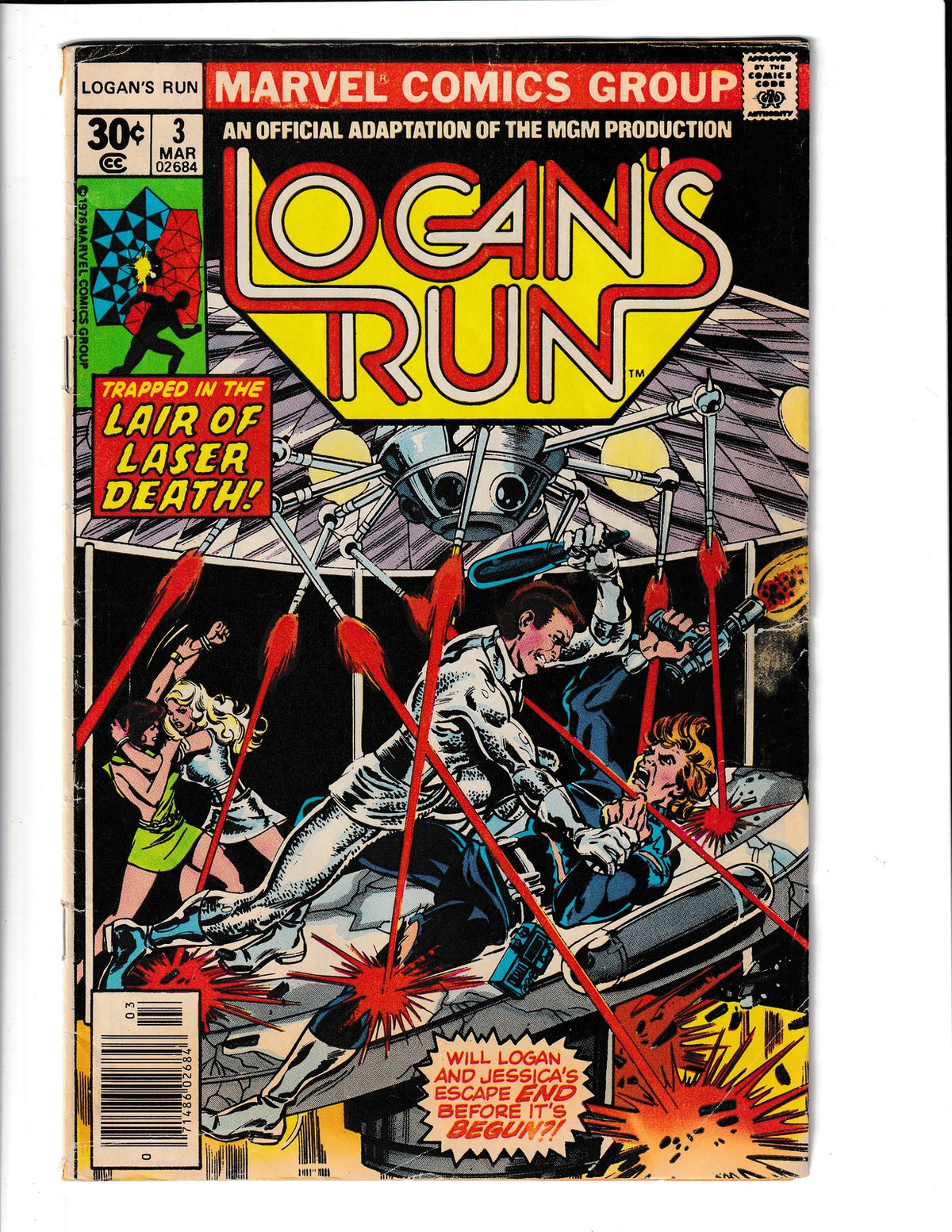 Logan's Run #3 (1977) George Perez Marvel Comics