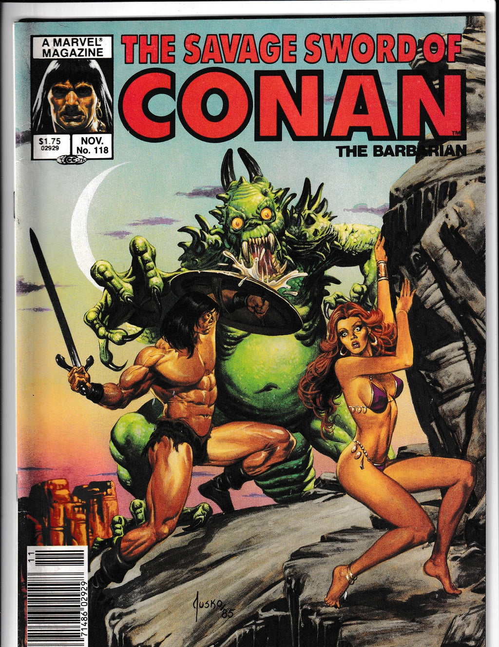 Savage Sword of Conan #118 (1985) Joe Jusko Cover Marvel Comics