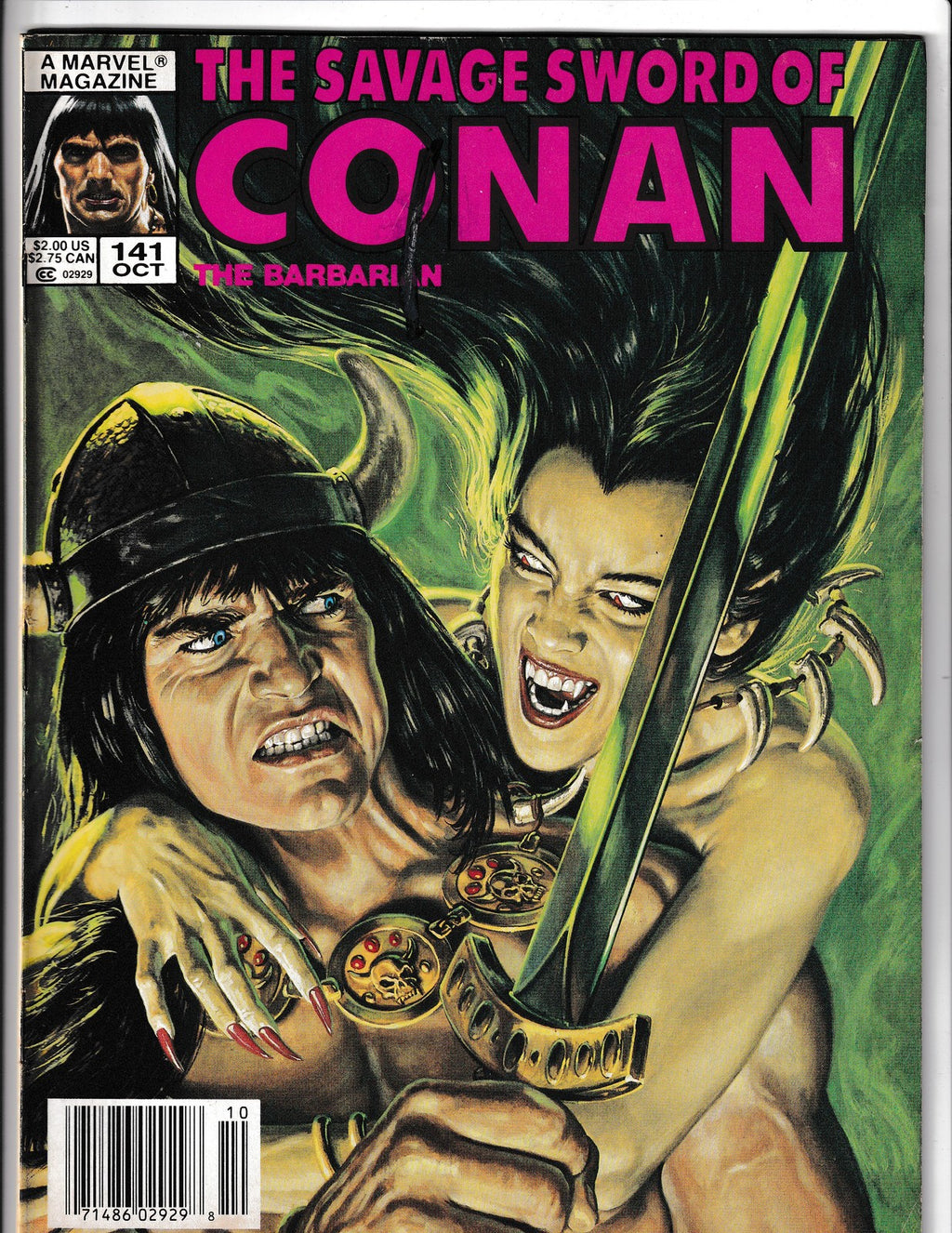 Savage Sword of Conan #141 (1987) the Barbarian Curtis Comics