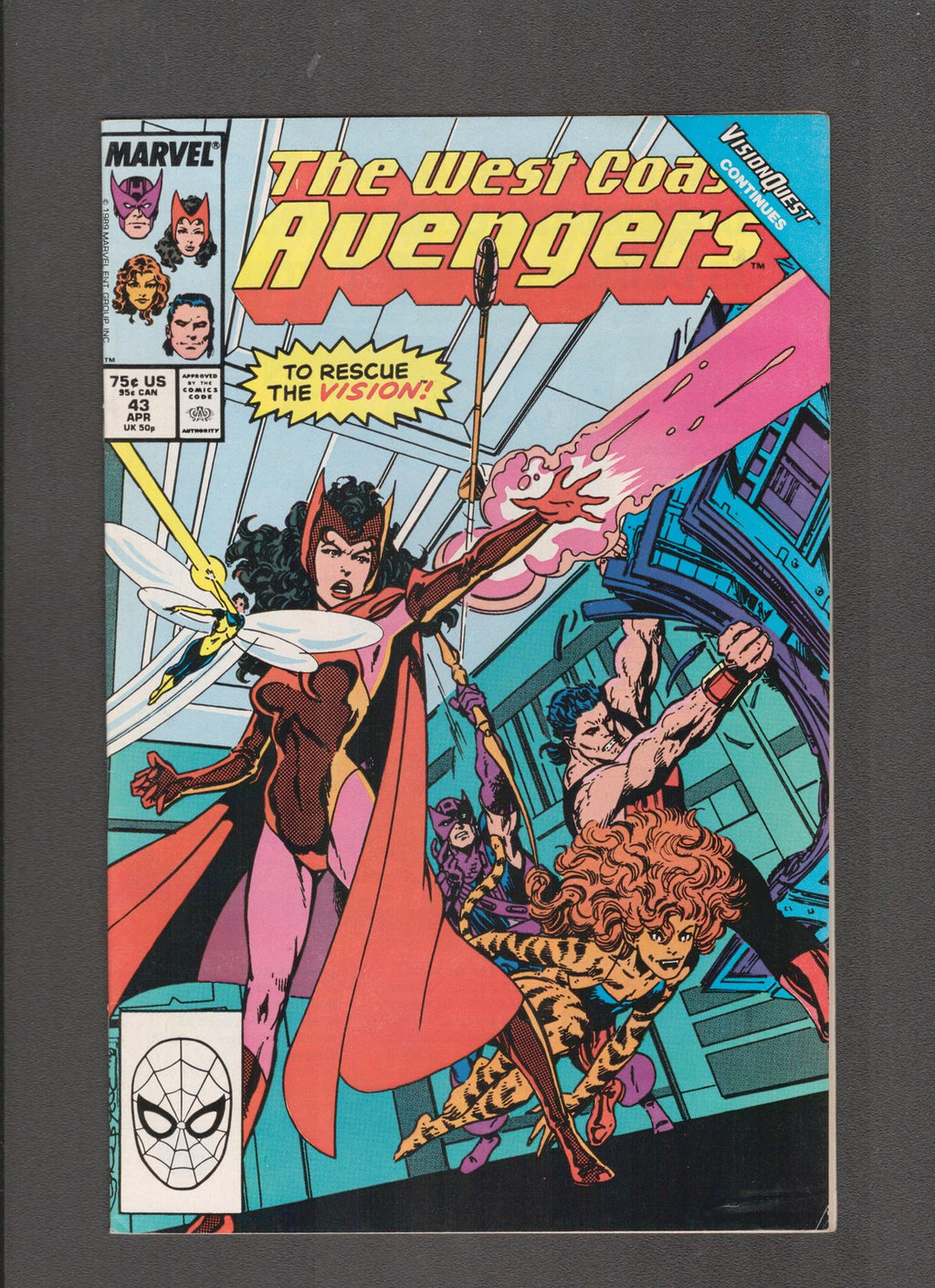 West Coast Avengers #43 (1989) John Byrne Marvel Comics