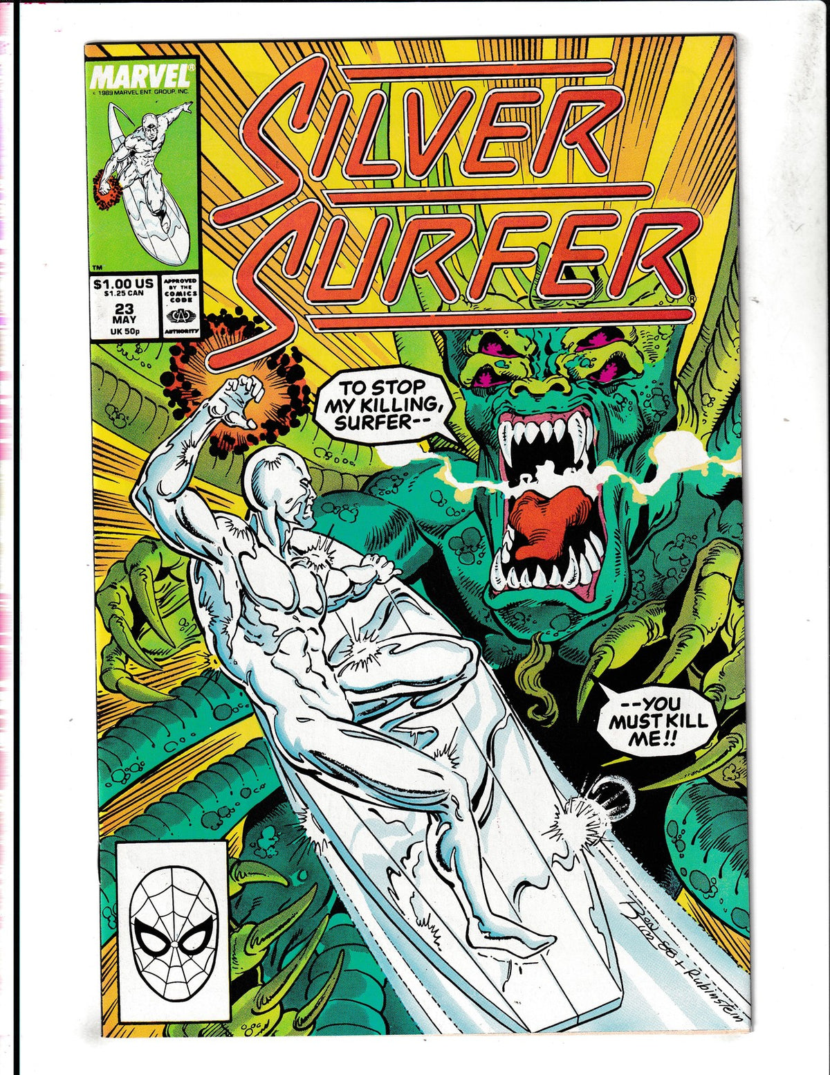 Silver Surfer #23 (1989) Copper Age Marvel Comics