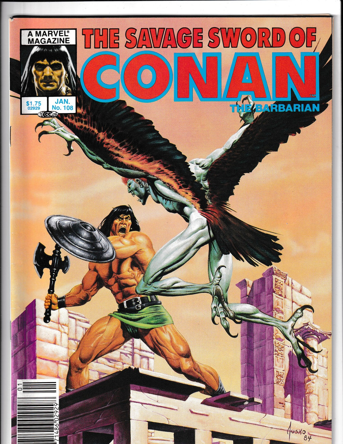 Savage Sword of Conan #108 (1985) Joe Jusko Cover Marvel Comics