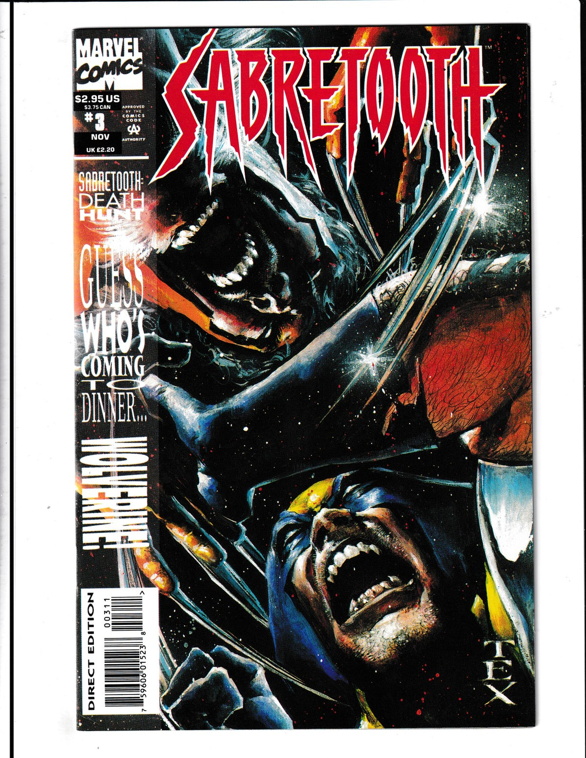 SabreTooth #3 (1993) Higher Grade Marvel Comics
