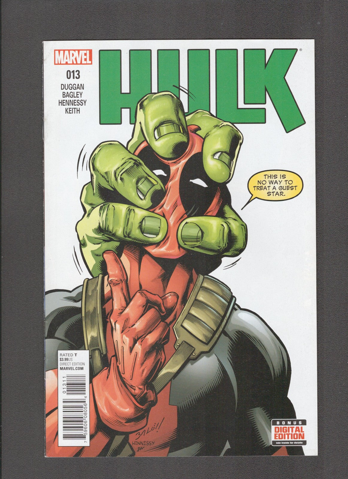 Hulk #13 (2015) Mark Bagley Deadpool Marvel Comics