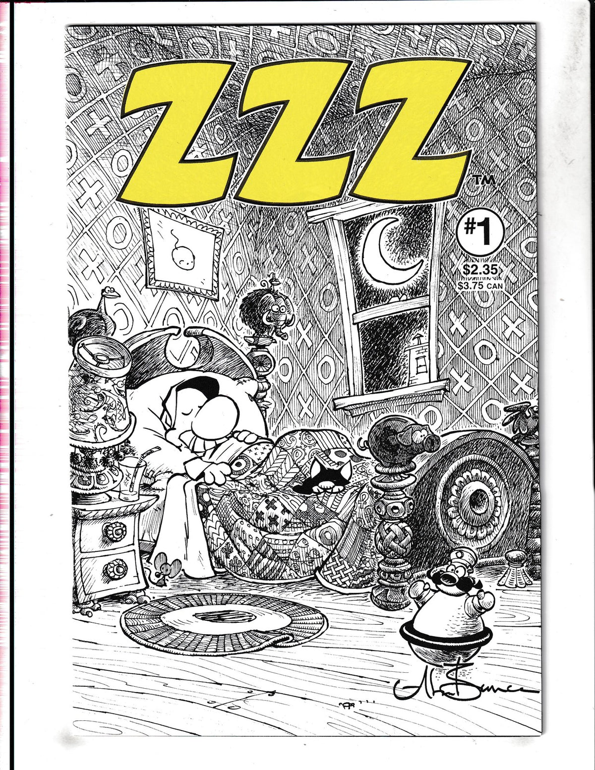 ZZZ #1B (2000) Black and White Variant Alan Bunce Comics