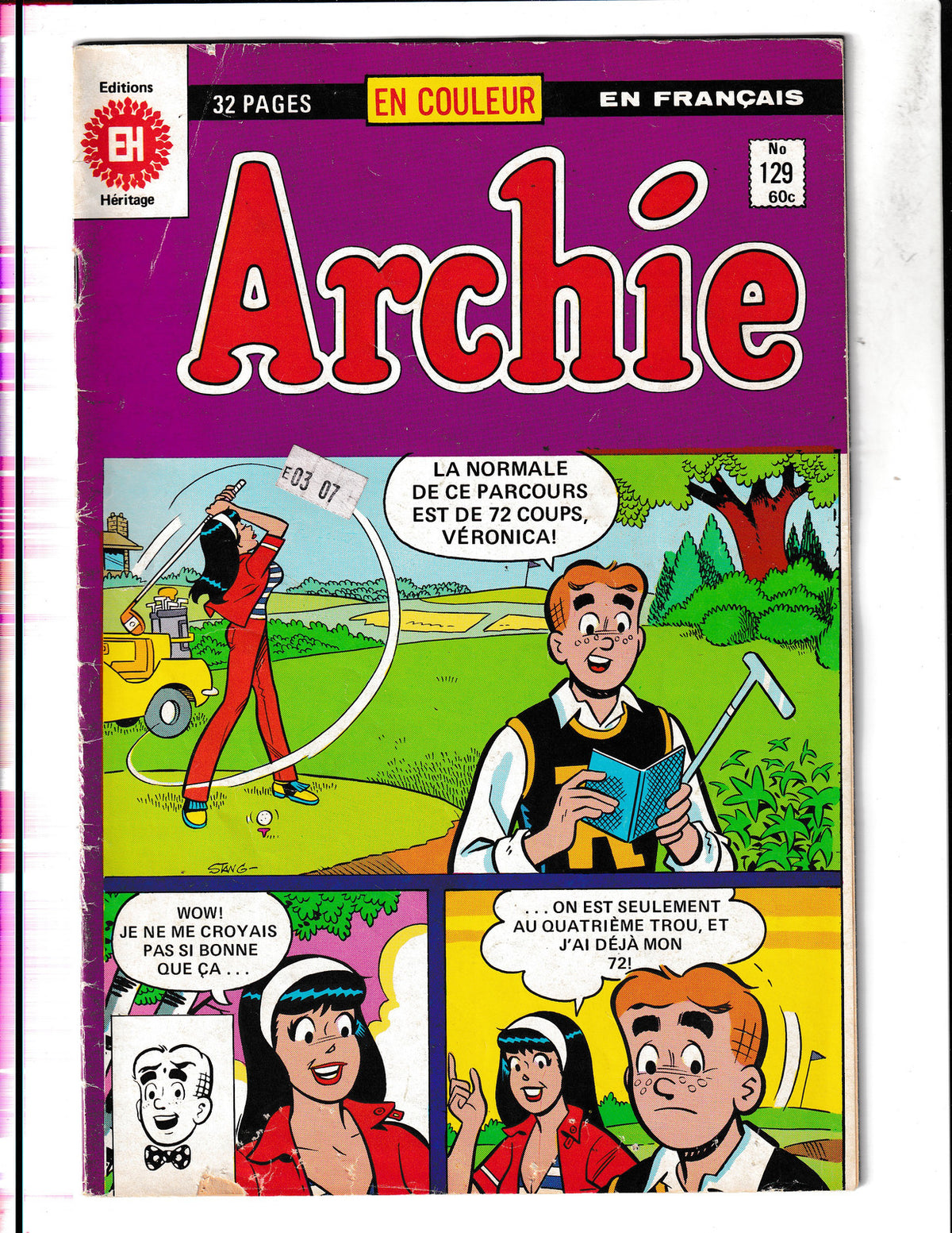 Archie   #129 (1982) FRENCH EDITION Heritage Comics