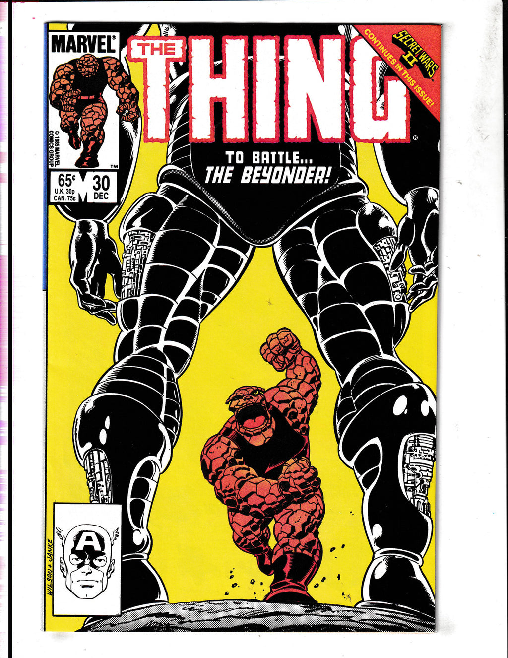 Thing #30 (1985) Secret Wars II Tie-In Marvel Comics