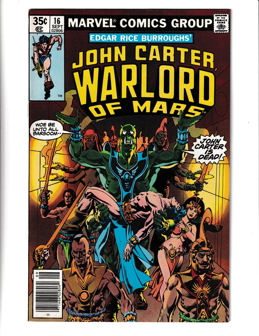 John Carter, Warlord of Mars #16 (1978) Marvel Comics
